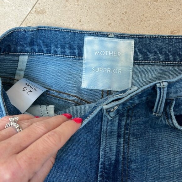 LIKE NEW Mother Superior The Hustler Ankle Fray Jeans in Crushing Hard - Picture 5 of 8